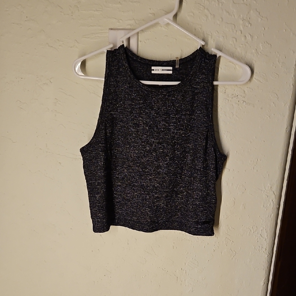 DKNY Charcoal Sleeveless Crop Top